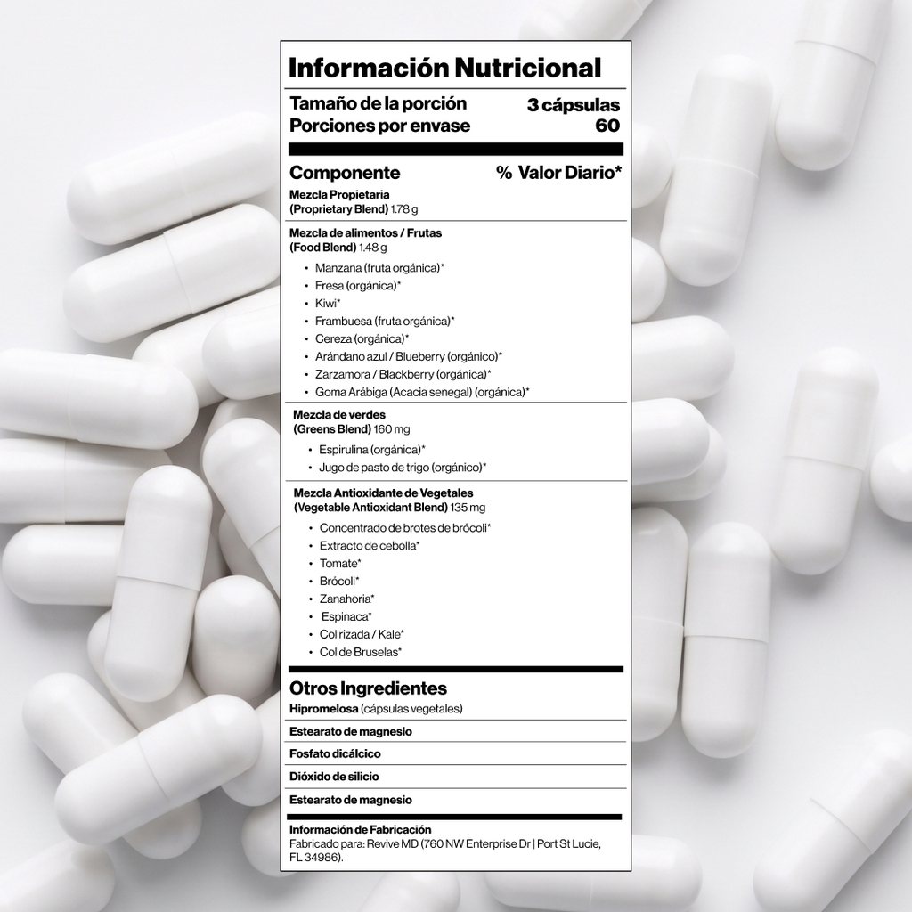 NUTRIRIONAL FACTS REVIVE Daily Greens.webp